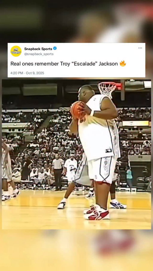 Troy “Escalade” Jackson was a true hooper! 🔥
-

#nba #basketball #nbabasketball #troyjackson #hooper #fyp #explore