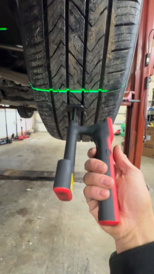 The @_launchtechusa tread master digital tread depth gauge. Does inner middle and outside tread measurements. Or just one single measurement. Reports and also will sync up with the x-613 portable wheel aligner as well. Last time I posted this. It got 126 million views. Wonder what it will do this time.