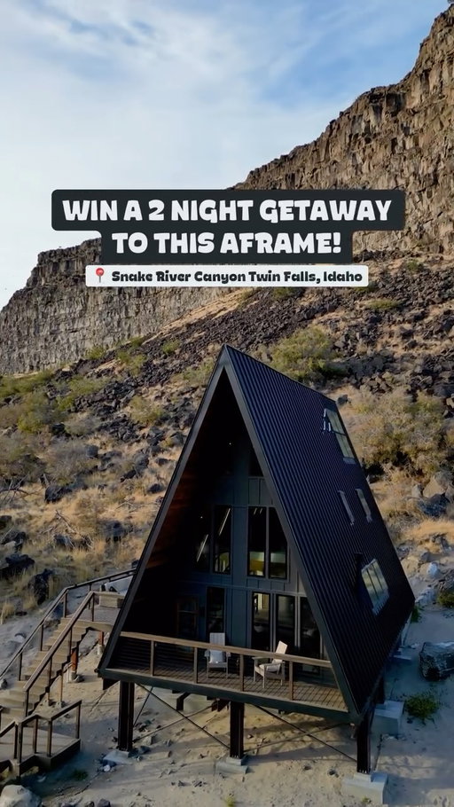 GIVEAWAY CLOSED!!!! 

Win 2 nights at this magical Aframe tucked away in the Snake River Canyon in Twin Falls, Idaho! 

How to enter? 
✨Follow @the_perrinehideaway & @earthtosarahphoto (these are the only two accounts associated with this giveaway) do not reply to the other impersonator account
✨Tag unlimited people in the comments to be entered!
✨Every comment is 1 entry.
✨Share to your stories for 5 extra entries!
✨Like & save the post! 

The Perrine Hideaway offers: 
✨Sleeps Up to 8 Guests – Spacious loft-style bedroom & cozy sleeping nooks.
✨Perfect Location – Minutes from Shoshone Falls, Bike Trails, and shopping and dining in downtown Twin Falls
✨Fireplace & Outdoor Fire Pit – Perfect for chilly evenings under the stars.
✨Fully Equipped Kitchen – Cook meals just like home.
✨Hot tub – Professionally cleaned to the highest standards.
✨Stargazing Loft – Fourth bedroom view is worth it alone.
✨Large 30 foot deck with loungers – Three decks total
✨Stocked wine cooler & treats! 

This giveaway is not affiliated with Instagram. I will share the winner October 26th!!! 

Goodluck to everyone who enters! You must be following both accounts to win. 

This was truly one of the most beautiful places I’ve ever stayed in my life, and am so lucky to call the area my home! 

#idaho #twinfallsidaho #getaways #uniquestays #aframe #aframecabin #idahome
