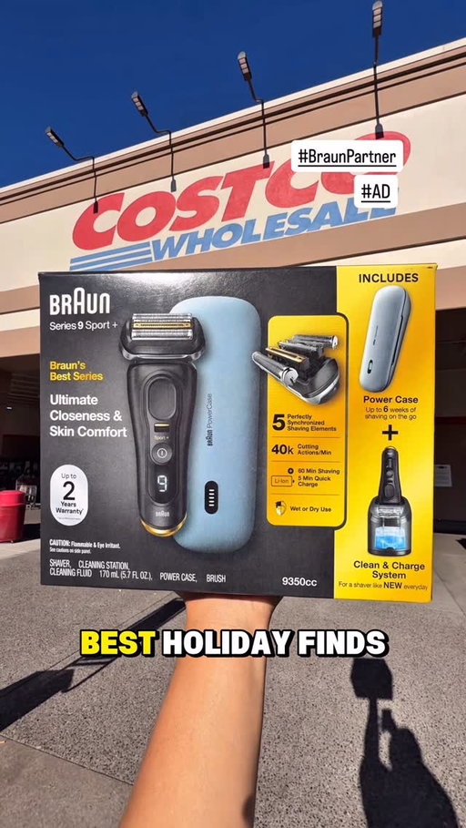 #AD #BraunPartner

🚨MUST BUY NOW AT COSTCO!🚨

Run, don’t walk 👟➡️ Costco’s got the Braun Series 9 Sport+ Shaver and this bundle is 🔥

It comes with the premium PowerCase (that’s up to 6 WEEKS of cordless shaving ✈️💼) plus the Clean & Charge System that keeps your shaver fresh like new every day. 🙌

@Braun_US most advanced series = crazy closeness + comfort, and it even has a built in Precision Trimmer for longer hairs! 💈✨

Holiday gift idea? ✅ Self-care upgrade? ✅ Daily essential? ✅

🛒 Grab it now at @costco before it’s gone! Tap the Link in bio for more 👉

#BraunPartner #Braun #costcodeals #costco #shaver #shaving #mensgrooming #foilshaver