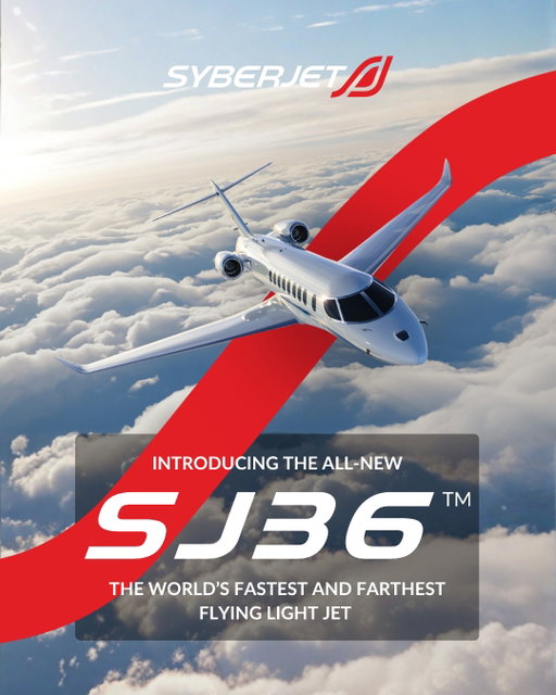 The SJ36 is set to prove what no light jet has ever achieved.
ㅤ
Mach 0.88 speed. 3,000 nautical miles of nonstop range. Sea-level comfort up to 41,000 feet. Designed to outperform midsize jets while staying in a class of its own.
ㅤ
Reimagined, Redefined. Discover the future of light jet performance at syberjet.com
ㅤ
#SyberJet #SJ36 #SJ30 #BusinessAviation #PrivateJet #LightJet #AviationInnovation #FutureOfFlight #ExecutiveTravel #Aviation #FlyFaster #AviationElite #AerospaceEngineering #Avionics #BizAv #Pilots #Charters #Government #Defense #Athletes #Jets