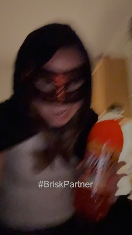 #BriskPartner Surprise! I am your leader! Bet you couldn't tell til I took off this awesome mask. HA! Enter for a chance to win a Briskening Kit of your own and join me, your fearless leader, Veronika, by commenting #TheBriskening and #Sweepstakes below and by following @brisk 
Open to US residents, 18+. Ends 10/28/25. Subject to Rules: Link in @brisk bio