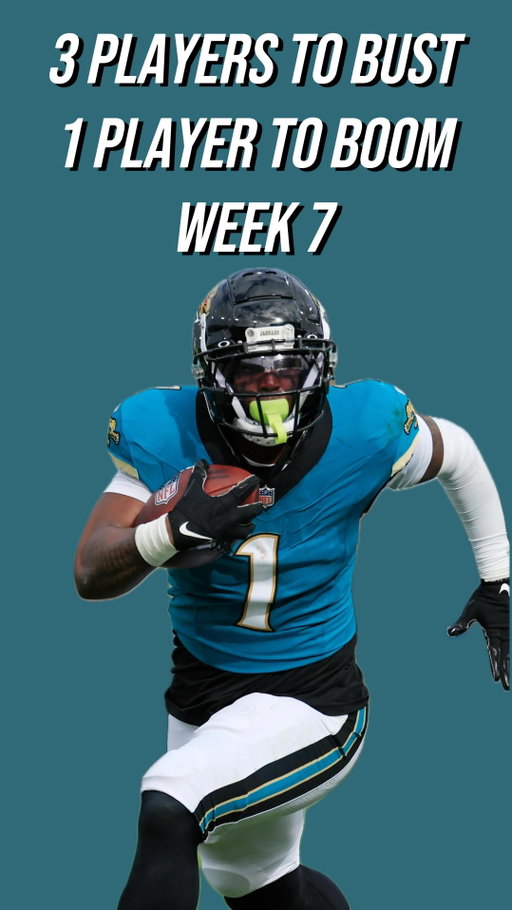 Players to BUST and BOOM in week 7 #fantasyfootball #nflfootball #fantasyfootballadvice #nflfantasy #raiderswalterpicks #fantasyfootballtips #nflfantasyfootball #startsit