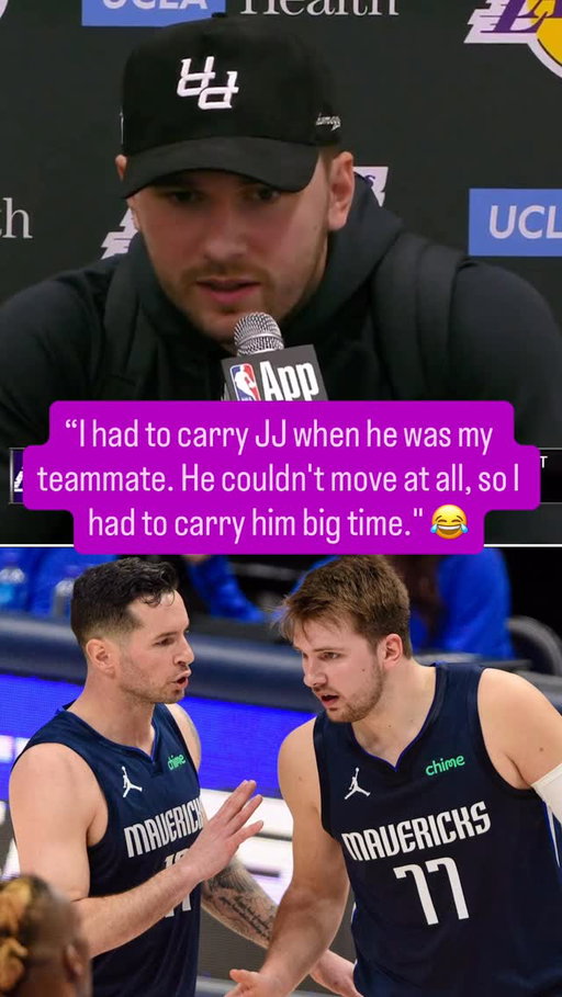 Luka had jokes for his former teammate and current head coach JJ Redick 😭

#nba #basketball #luka #lakers