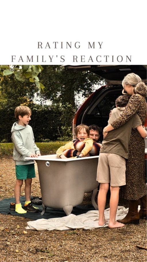 The way my husband's enthusiasm for the bath kept getting less and less.... 😂🙈 To be fair buying a vintage cast iron sitz bath off Facebook Marketplace was not on the list of things we currently need or that he wants so I understand his reticence for what is one of my most random purchases to date 😅 

But how could I resist, right? 😍 At least the boys were enthusiastic about it... I might yet live to regret my choices though when we have to try and somehow carry it up to the loft... 😳 stay tuned for whether my marriage survives that episode...

What would you give my new bath out of 10? Are you Team Mr or Mrs on this one? 😄

#marriagehumor #renovation #DIY #ukhome #ukhomeinspo #englishcountryhome #bathroom #bathroomremodeling #thrifted