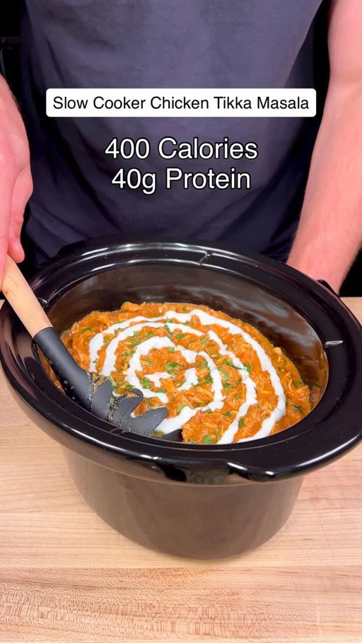 Slow Cooker Chicken Tikka Masala
(Makes 10 Servings) 

Macros Per Serving (With Rice): 
- 400 Calories
- 40g Protein 
- 39g Carbs 
- 7g Fat 

Weight Watchers Points: 
- 1 Point Per Serving (Without Rice) 

Ingredients 🍗: 
- 48oz Boneless Skinless Chicken Thighs (1360g)
- 28oz Canned Crushed Tomatoes (795g)
- 1 Cup Diced White Onion (150g)
- 2 Tbsps Garam Masala (14g)
- 1 Tbsp Brown Sugar (15g)
- 1 Tbsp Minced Garlic (10g)
- 1 Tbsp Salt (15g)
- 1 Tbsp Fresh Ginger (10g)
- 0.5 Tsp Ground Coriander (2g)
- 0.5 Tsp Cumin (2g)
- 1 Cup Greek Yogurt (0% Fat) (225g)
- Cilantro (10g)
- (Optional) 5 Cups Cooked White Rice (1000g)
 
Freezing Instructions ❄️:
1. (Optional) Add some cooked rice into each air-tight meal prep container
2. Portion out 1/10 of the Tikka Masala into each air-tight meal prep container
3. Place them in the freezer and keep frozen for up to 3 months

Reheating Instructions🔥: 
1. Take out a frozen containers, remove the lid, and cover with a wet paper towel
2. Microwave for around 5-6 minutes, mixing half-way through

Use code STARTNOW for $10 off #weightwatcherspartner