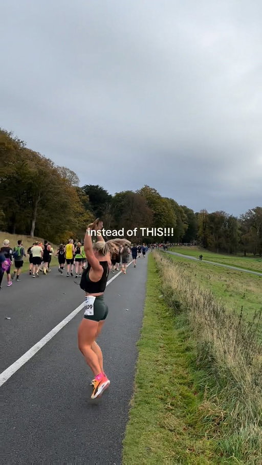 A different post from me but ahead of the marathon coming up next week let this be your reminder…

My first instinct when I see videos of myself exercising is always to pick my body apart. It’s almost like a reflex. I remember finishing the marathon last year, watching the videos and seeing photos and all I could see was my legs jiggling, stomach non-posed and the odd double chin.

I started to wonder should I have trained more, eaten less…

Then I caught myself and was like girl that body just got you through a whole marathon, it is AMAZING ✨

Let this be your reminder that it doesn’t matter what you look like out there, what shape your body is, how your legs or arms or jiggly bits look. It doesn’t matter whether you have a new outfit, new shoes, sunglasses or whatever else we are all tryna push.

All that matters is how you feel on the day & how INCREDIBLE your body & your mind are for carrying you through such a huge challenge 🤍

It was one of the best days of my life last year so enjoy every second ✨

& remember whether you’re running a marathon or just going for a walk - all that matters is you’re doing the thing and your body is getting you through it 🤍 not what you look like doing it