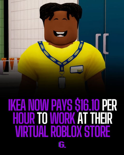 Ikea has a program that now pays $16.10 per hour to work in their virtual Roblox store as an employee. The store features real products for purchase in stores👀

#ikea #job #trending #explore