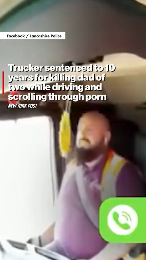 A veteran truck driver caused a deadly crash that claimed the life of a British father after becoming distracted by explicit content on his phone. Moments later, witnesses saw him sitting in his cab, head buried in his hands—visibly shattered and overcome with remorse over the tragic event.