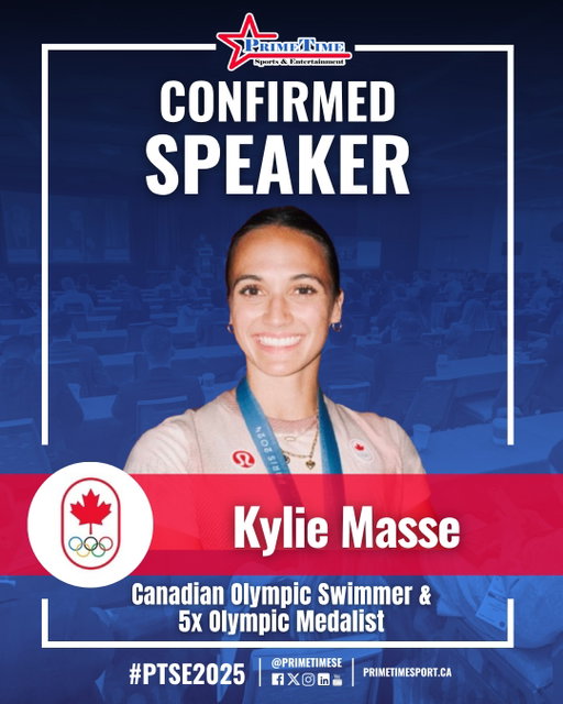 CONFIRMED: We are thrilled to announce that Kylie Masse (@kyliemasse), Canadian Olympic Swimmer and 5x Olympic Medalist, Team Canada (@teamcanada), is a confirmed speaker at the 18th Annual PrimeTime Sports Management Conference & Trade Show Presented by MLSE - The Westin Harbour Castle (@westinharbourcastle), November 2-4, 2025. 

For more information please visit;
🔗#LinkInBio | #PTSE2025