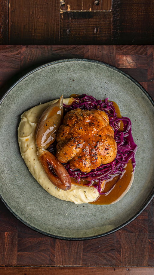 Chicken legs cost a fraction of what breasts do, yet they’re so much more flavourful.

These sausage-stuffed chicken legs are perfect for a weeknight dinner or your next Sunday roast.

The key to deboning? A sharp knife. I’m using the @wusthof Classic Santoku—I’ve always loved the santoku shape, and their classic range has brilliant options whether you need an all-rounder or something more specialised.

Here’s the recipe

For the chicken

2 chicken legs
2 sausages
2 tsp Italian seasoning
1 tsp chilli flakes
Salt & pepper
2 sprigs rosemary
½ bulb garlic
4 shallots
1 tbsp black peppercorns

	1.	Debone the chicken and save the trim and bones.
	2.	Lay them out flat, skin side down, and season with salt, Italian seasoning, chilli flakes and pepper.
	3.	Cut open the sausages and roll the meat into two balls.
	4.	Place in the middle of the chicken and roll around to form balls.
	5.	Tie with butcher’s twine and set aside.
	6.	Brown the bones and trim in oil on medium heat in an oven-safe pan.
	7.	Add rosemary, garlic, shallots (in skins) and peppercorns.
	8.	Place stuffed chicken legs on top, brush with butter, season, and roast at 240°C for 20 mins, then 180°C for 20 more.
	9.	Rest covered in the warm oven.

For the gravy

1 tbsp plain flour
150ml dry white wine
200ml chicken stock
2 tsp red wine vinegar

	1.	Sprinkle flour over roasted bits in the pan and cook until golden.
	2.	Deglaze with wine and reduce for 2–3 mins.
	3.	Add stock and simmer 10 mins to thicken.
	4.	Strain and finish with red wine vinegar and salt to taste.
	5.	Serve with roast or mash potatoes and braised red cabbage.

#wusthof #mywusthof #wusthofpartner

AD
