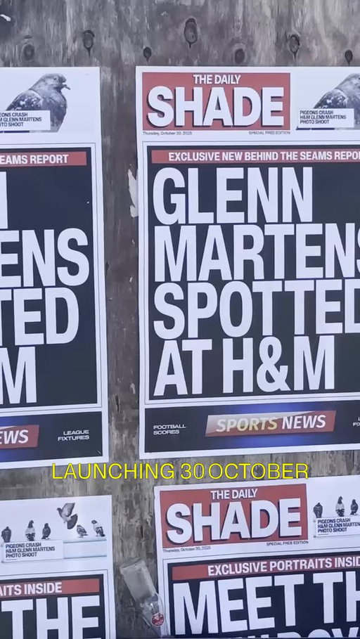 Word on the street.

Glenn Martens H&M. Launching soon. @glennmartens