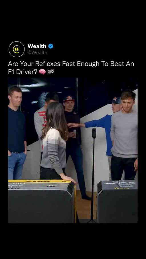 F1 drivers react faster than almost anyone on Earth, with reaction times often under 0.2 seconds. 😳 

This is what it takes to survive a crash at 200+ mph or gain a split-second edge at the start line.

Most people can’t even blink that fast.
Can you beat a Formula One driver on this reflex test? 🏁

Love Cars? Follow @Wealth 🌟

Media: @redbull 

#F1 #ReflexTest #Technology #Motorsport #Wealth