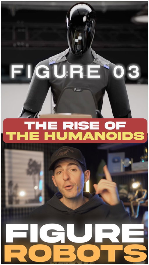 The latest humanoid robots are starting to feel like Black Mirror.

This is the Figure 03.

Figure 03 is 5’ 8”, 134 pounds, and engineered to think and act like a human.

This version specifically was designed for in-home use.

So it can do laundry, wash dishes, serve drinks, deliver packages.

It even charges wirelessly through its feet.

It kinda just stands creepily on that charging pad until it wakes up and starts doing more chores.

12,000 people are going to have one of these in their homes within the next 12 months.

100,000 people will get one in the next 4 years.

But as cool as it looks, the most interesting part about this is not actually the robot itself.

The most interesting part is Figure’s AI training system…Helix.

Every Figure robot has a bunch of cameras and sensors in its face and both of its hands.

So as it does more tasks, it’s watching and learning from the world around it.

But the learning isn’t just to help the one robot doing it.

The skills are feeding back to the global AI system, which automatically upskills the entire fleet.

And you can see where this is going.

Just like ChatGPT gets better as more people use it…the more robots that do stuff in the world, the faster they will all get smarter.

What you’re watching is the very early innings of another massive tech supercycle.

And Black Mirror or not, we are officially entering the beginning of the Robot Age.

Follow @kallaway for more videos like this!

#ai #artificialintelligence #tech #technology #robots #robotics #humanoid #figure #newtech #future