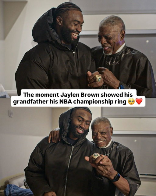 The moment Jaylen Brown showed his grandfather his Boston Celtics NBA championship ring for the first time was everything ❤️

Starting 5 Season 2 is now playing.

#NBA #BostonCeltics #JaylenBrown
