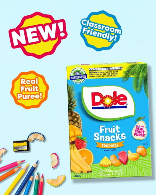🍓 Snack time just got a little sunnier! ☀️

Meet the new Dole® Fruit Snacks! Made with real fruit puree and packed with feel-good flavor in every bite. 💛

✅ Made with real fruit
✅ Big 9 allergen-free
✅ Classroom-friendly
✅ Available in Tropical 🌴 and Berry 🍓 flavors

Perfect for lunchboxes, after-school energy, or a sweet little pick-me-up that everyone can enjoy.

Wholesome, juicy, and totally snack-worthy, because when it’s from Dole, you know it’s made with sunshine. ☀️🍍

#DoleFruitSnacks #RealFruitGoodness #AllergenFree #SnackSmart #TropicalAndBerry #Dole #HealthySnacking #LunchboxApproved #Fruit @imaginings3
