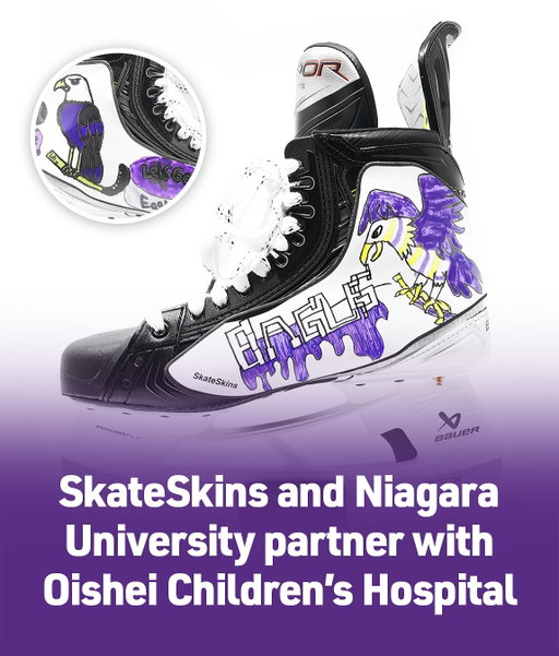 Fly Eagles Fly 🦅💜

SkateSkins is excited to announce our partnership with @niagaramhky and @ochbuffalo to create custom SkateSkins for a good cause. 

Patients from Oishei created original drawings that will be showcased by @niagaramhky @usahockeyntdp and referees in an exhibition game on 10/24 at @dwyerarena_nu 

Each child’s work was incorporated into the final designs, turning every pair of skates into a moving canvas of creativity, hope, and community.

After the game, all game-worn SkateSkins will be auctioned off, with proceeds benefiting John R. Oishei Children’s Hospital and its foundation.

You can read more about our partnership and purchase tickets for the game at the link in our bio 🔗