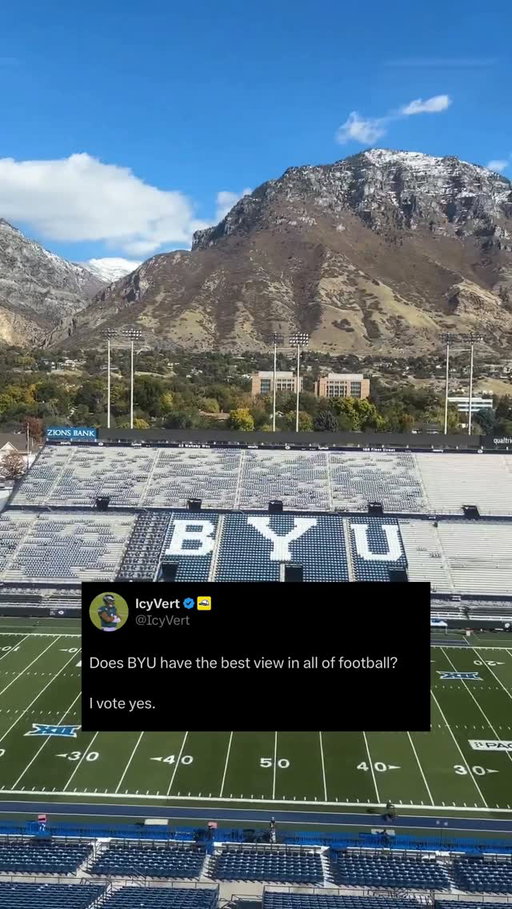 Does BYU have the best stadium view in all of football? 🏔️