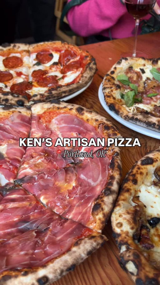 Trying out the famous @kensartisan pizzeria in Portland! 🍕💖

Coming to Portland, I never knew that they had such a big pizza scene here!! 😳 Ken’s Artisan Pizza has been open since 2006 and they’ve won numerous awards, including being crowded as one of the top pizza spots in the country!! 🏆 This spot is very well loved by my wonderful friend, so I am happy we got to celebrate her birthday here at one of her favorite spots 🥹

Ken’s serve fresh, wood-fired oven pizzas made with quality ingredients ✨ They often have a wait even on the weekdays, and it’s so busy that takeouts can only be placed in person. 

We all got our own pizzas and one to share. Each pizza ranged from $21 to $26 and was personally enough for leftovers! ☺️ Here’s what we got:
🍕 Peach Pizza: corn crema, charred peaches, capicola, garlic fontal, ricotta, basil, Grana Padano 
🍕 Mushroom Pizza w/Burrata: mushrooms, mozzarella, fontina, pecorino, garlic, thyme, lemon oil with add on burrata
🍕 Prosciutto Pizza: tomato sauce, mozzarella, basil, Greci & Folzani 24 month Black Label Prosciutto di Parma
🍕Soppresata: tomato sauce, mozzarella, spicy Calabrese salami, basil 

The dough/crust was INCREDIBLE! It was perfectly thick, crispy with a fluffy bread texture. 🤤 I got the Proscuitto and we shared the peach. The peach was by far my favorite!! 🍑 I’ve never had peaches on pizza but it was so fresh and paired perfect with the savory flavors of the other toppings. 😍 I can’t wait to come back again. Cheers to more pizza girl nights and continuing to explore the PDX food scene 🥹♥️ Happy Friday! 🥳

🏷️ #kensartisanpizza #pdxfood #pdxeats #portlandfoodscene #pizza #portlandfoodie #pdxfoodie ken’s artisan pizza • food scene in portland • pdx foodie