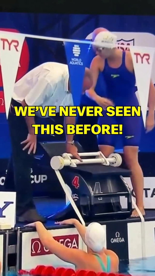 We’ve Never Seen This Before!
5x Olympic gold medalist Kaylee McKeown just did something we’ve never seen! At the second stop of the Westmont World Cup, Kaylee hopped in for the 50 back—then noticed her Aussie teammate Mollie O’Callaghan’s backstroke wedge wasn’t working.
Without hesitation, Kaylee got out of the water, told the officials her teammate needed a new wedge, then got back in, ditched her racing cap… and still won the 50 back!
Now that’s a great teammate and competitor. 
.
.
.
#KayleeMcKeown #MollieOCallaghan #Swimming #Backstroke #WorldCup #SocialKick #SwimNews #AussieSwimming #sportsmanship