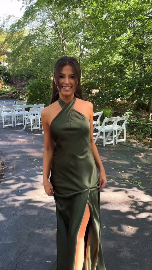 the perfect dress does exist 🍃 @shoprevelry — perfect for all the girlies celebrating their bestie on her wedding day #bridalparty #bridesmaiddress #athena #revelry