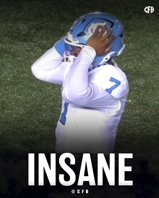 With less than four minutes left, North Carolina was about to take the lead on a wide-open touchdown.. until the ball was punched out at the goal line.

A touchback turned everything around, and Cal held on late to defeat North Carolina, 21–18.

🤯🤯

Peak CFB After Dark🍿🍿

📸 ESPN