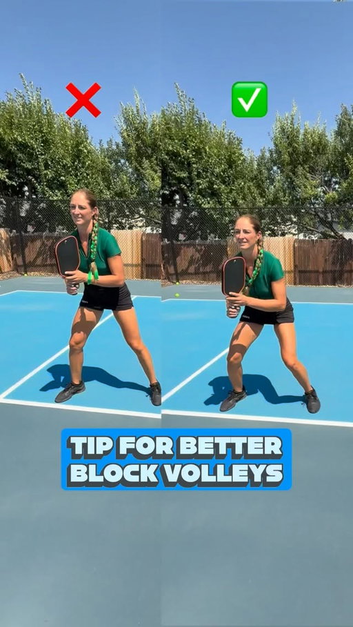 Okay so we’re seeing less block volleys in pickleball, especially on the pro level, but that doesn’t mean they are totally obsolete! 

The example on the left looks more like a poorly executed punch volley rather than a block volley. Remember, block volleys are all about absorbing your opponents shot! 

On a completely unrelated note, if you’re based in Utah (or not) who are you cheering on today in the #holywar? 💙 OR ❤️?! 

Happy weekend! 🫶
•
•
•
•
•
#pickleball #pickleballtips #pickleballaddict #pickleballer #pickleballwarmup #pickleballshots #pickleballtechnique #pickleballaddiction #pickleballusa #pickleballislife