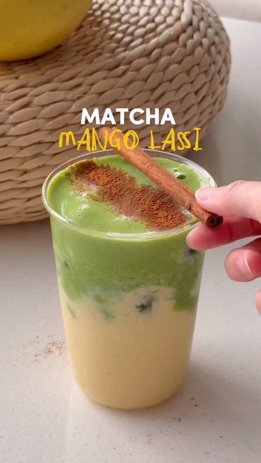 We made a Mango Matcha Lassi, a festive twist on a classic 🥭💚

Mango lassi is already perfect for the upcoming Diwali season, but we gave it a little extra magic with smooth, earthy matcha. Bright, creamy, and refreshingly different, it’s a drink that feels like celebration in every sip ✨

You’ll need:
1 ripe mango
1 tsp cardamom powder
1 cup milk
1 tbsp yogurt
1 tsp matcha
Ice cubes

How to make:
1. Cut ripe mango into cubes
2. Combine 1 tsp of cardamom powder with 1 cup of milk
3. Blend mangoes, plain yogurt, honey and cardamom milk until smooth and creamy.
4. Mix cardamom milk, 1 tbsp yogurt and 1 tsp of matcha with an electric frother. 
5. Layer mango lassi followed by matcha.
6. Dust some cinnamon powder on top and enjoy.

A little tropical, a little earthy — a festive sip for the season 🪔