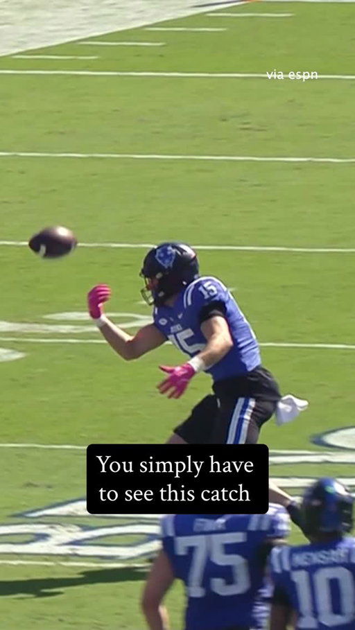 Duke’s Jake Taylor pulled off a WILD catch