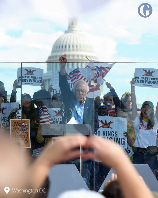 Americans across all 50 states began marching in protests against the Trump administration on Saturday, aligning behind a message that the country is sliding into authoritarianism and there should be no kings in the US.

Politicians, including Democratic senators Chuck Schumer, Chris Murphy and Corey Booker, are marching and speaking at the protests.

Senator Bernie Sanders was met with thunderous cheers when he took the stage to address the Washington DC rally.

“This moment is not just about one man’s greed, one man’s corruption, or one man’s contempt for the Constitution,” he said.

“This is about a handful of the wealthiest people on earth, who in their insatiable greed, have hijacked our economy and our political system in order to enrich themselves at the expense of working families throughout this country.”

Millions are expected to turn out in more than 2,700 locations, from small towns to large cities, reflecting a decentralization in an anti-Trump protest movement that focused on demonstrations in Washington DC during his first presidency.

Swipe to see photos of the protests from across the US and follow the link in bio for the latest updates.