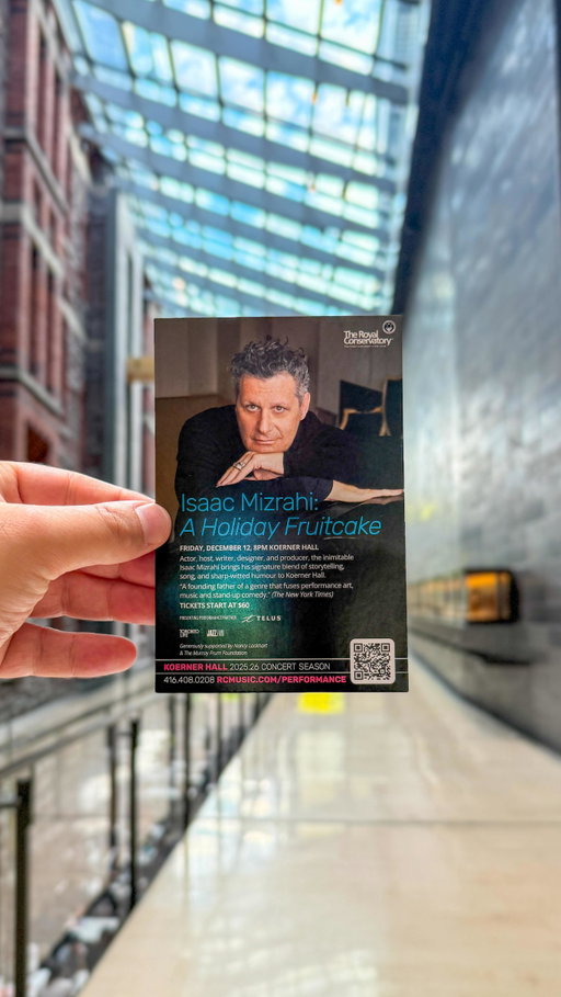 Isaac Mizrahi is bringing his cabaret show to Toronto!🎙️💫

I’ve seen @imisaacmizrahi perform in NYC many times and between the live band, the stories, and his hilarious humour, you’ll be smiling, laughing, and singing along all night. 

📍Koerner Hall - 273 Bloor Street West (Bloor St & Avenue Rd) @koernerhallrcm 

📆 Friday December 12th, 8pm 

🎫 Grab your tickets now check out Isaac’s link in bio or by visiting rcmusic.com 

Share and save this for a a fabulous holiday night out!🎄🎁💫

___________________________________________
#helloisaac #cabaretshow #koernerhall #isaacmizrahi #royalconservatoryofmusic #torontoconcerts #thingstodotoronto #todotoronto #torontothingstodo #holidaygiftideas #itsthemostwonderfulltimeoftheyear