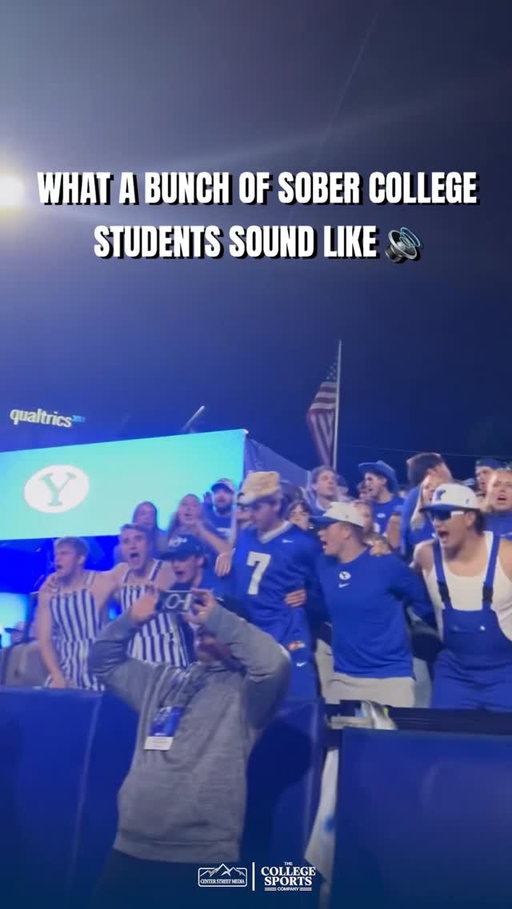 BYU really has the best student section in the country 🤙

🎥 : @cfbonfox 
•
•
•
#gocougs #byufootball #byu #gocougs 🤙  #byumbb #byucougars #gocougars #CFB #CollegeFootball #NCAA #Big12 #Explore #ExplorePage #CollegeFootball25 #FYP #Football #Podcast #Overtime
