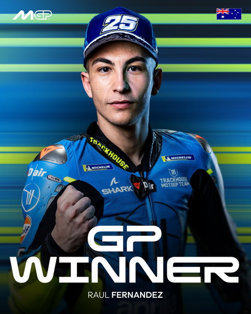 Maiden win unlocked! 🔓✨ @raulfernandez_25 claims his first #MotoGP victory at Phillip Island! 💪

#AustralianGP 🇦🇺 #RaulFernandez
