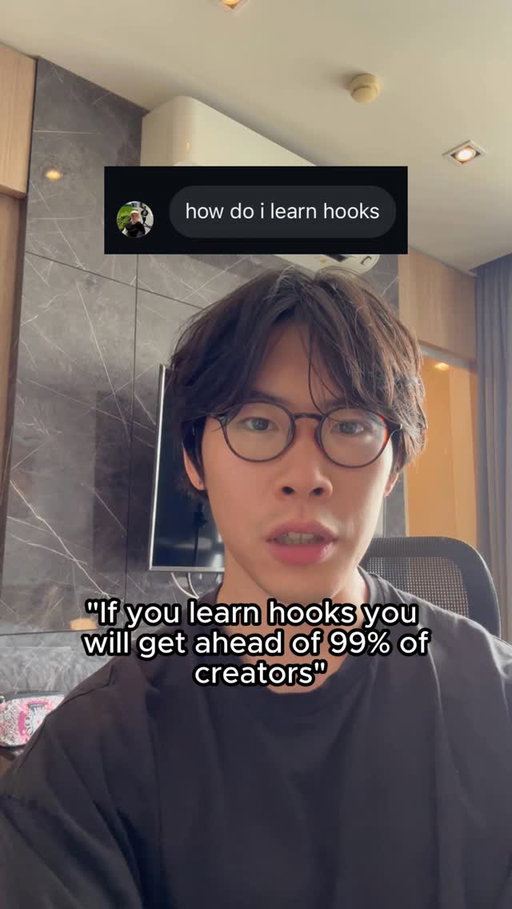 Five months ago I watched this Alex Hormozi video where he said 80% of your effort should be focused on the first 5 seconds. 

And it was after that moment that I started really studying hooks from a creator POV to understand them. So that’s what I recommend for you, too. 

Also, hooks don’t always have to be “aggressive”. 

For example, vulnerability hooks like “I’m X age and I’m a bit ashamed to admit that ____” is one that popped off in the past. Just create that open loop.

If you want my free guide on how I’d speedrun 10k followers just comment SPEED and I’ll send it to you.
