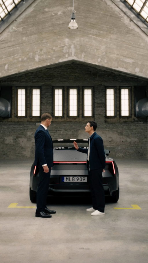 The Spy Who Confused Me. Starring Alexander Skarsgård and Polestar 5.