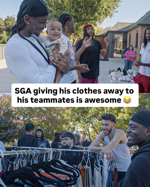 Shai Gilgeous-Alexander inviting his OKC teammates over to the crib to give away some of his clothes and help make space in his closet 😂

MVP on and off the court 🌟

Starting 5 Season 2 is now playing.

#ShaiGilgeousAlexander #NBA #OKCThunder #SGA #OklahomaCity