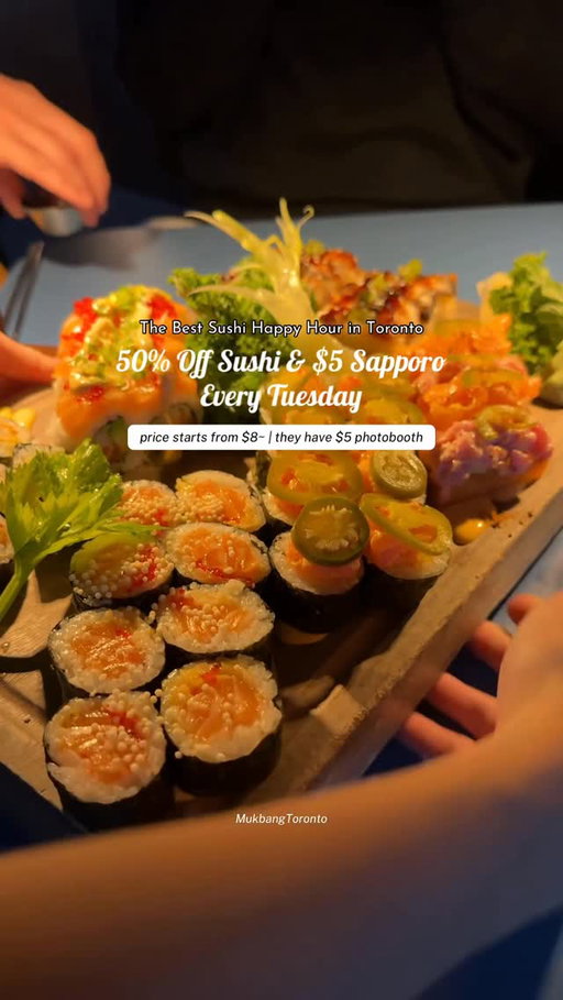 @thedrakehotel by @thedrake 
📍1150 Queen St W

TUESDAY | 4PM-CLOSE
½ price sushi + $5 Sapporo

#invited truly the best sushi happy hour spot in toronto! Every sushi items are half price on Tuesdays from 4 pm till close🍣

🍩 toronto restaurants, toronto food, toronto life, toronto foodie, toronto things to do, toronto weekend, toronto date ideas, toronto brunch, toronto coffee shops, toronto date night, toronto dinner spots, toronto patio, toronto influencer, toronto content creator, toronto beauty, toronto life style, toronto trip, toronto happy hour