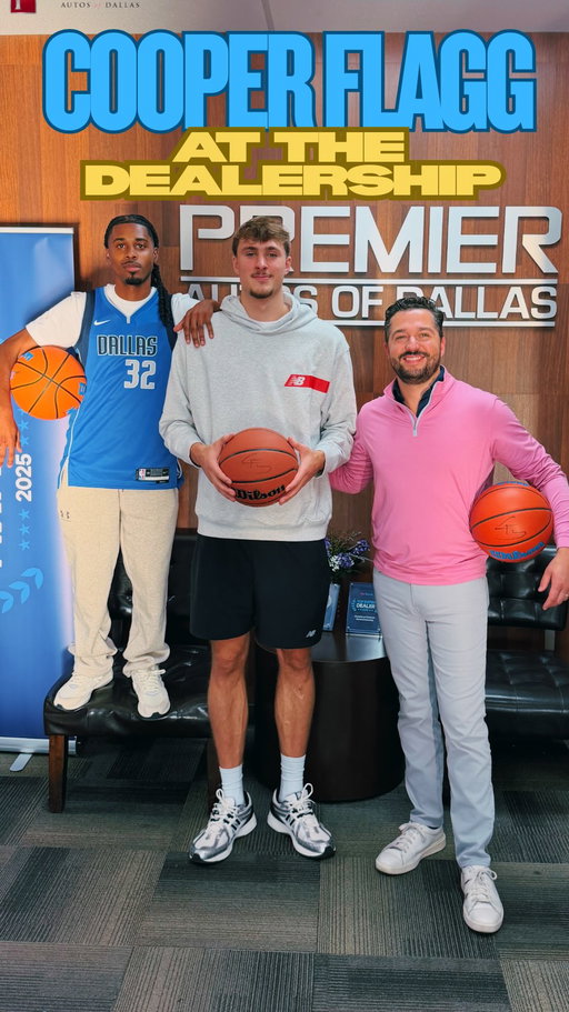 Excited to partner up with @cooper_flagg @mickey_maxie and @premierautosdallas to get Cooper a new whip 🔥 Before leaving, we had to hop in the custom built out sprinter van and play the video game 🎮