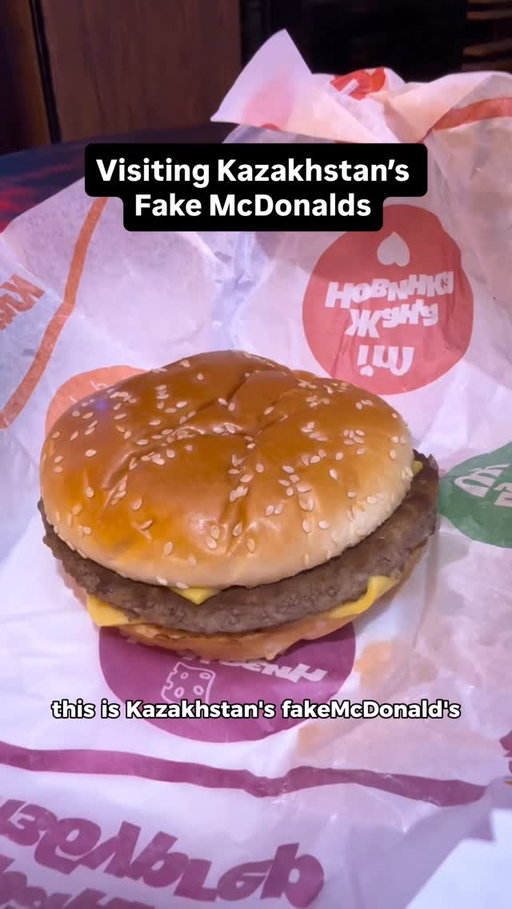 This is Kazakhstan’s fake McDonalds

Due to the Ukraine war and subsequent McDonald’s exit from Russia, the Kazakhstan locations could not be sustained and were sold off to a local business.

The taste is better than McDonalds IMO with a fresher flavor

#kazakhstan #im #mcdonalds