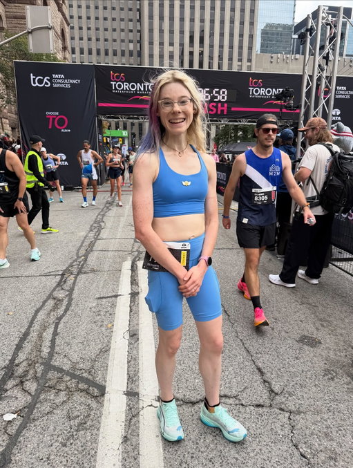 Congratulations to the top finisher in the non-binary marathon category! 

Jocelyn Stericker finished the race in 3:31:00! 

#towaterfront42k @tcsnorthamerica @asicsrunning @worldathletics @athleticsont @athleticscanada @canadianrunning @irun @citiusmag