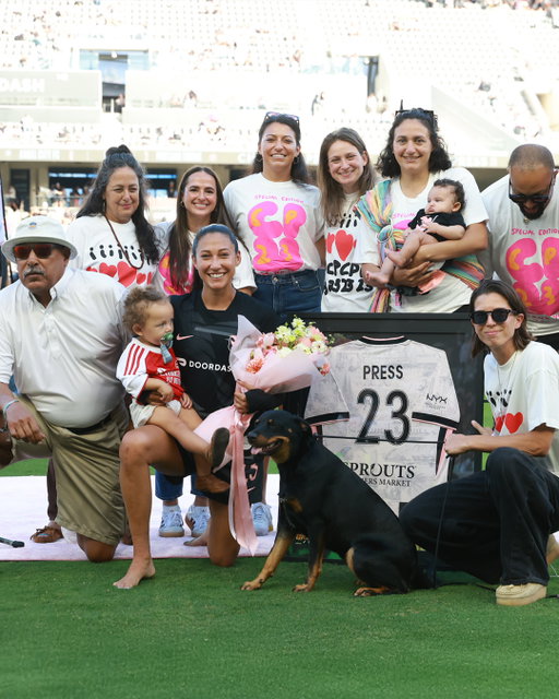 Honoring Christen Press for everything she’s given to the game. Thank you, @christenpress for helping turn a dream into reality.