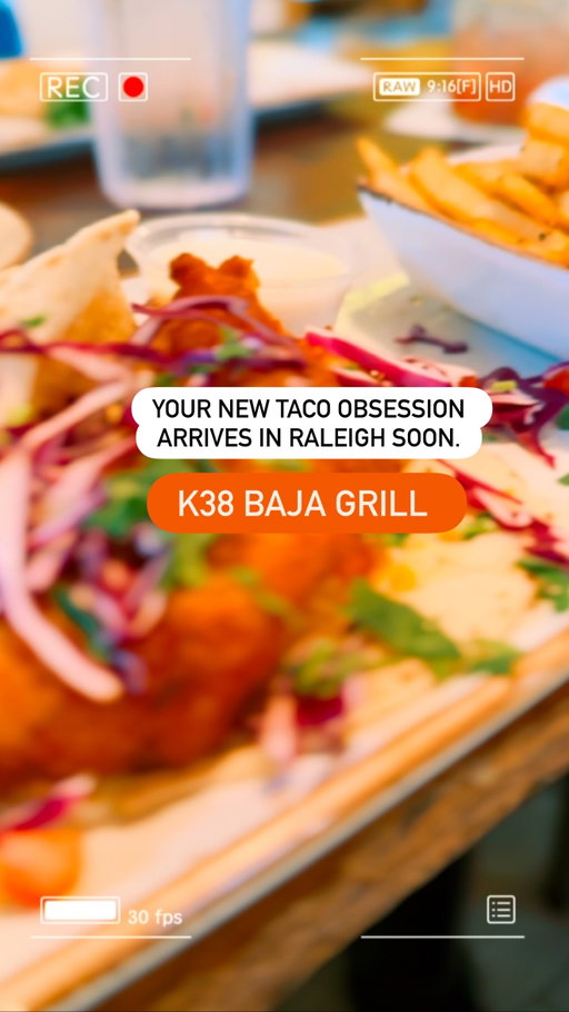 Raleigh, it’s happening! 🌮✨ One of my absolute favorite restaurants from Wilmington is officially coming to Raleigh, K38 Baja Grill! If you love fresh ingredients, bold flavor, and margaritas with a little attitude… you’re going to be obsessed.
More details coming soon: who’s ready for taco night? 👇