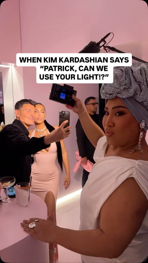Anything for Kim!! 😭💕📸 LIGHTS, KIM, ACTION! #kimkardashian #patrickstarrr