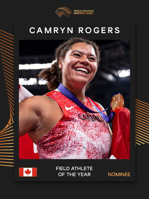 Female Field Athlete of the Year nominee ✨

Like to vote for @rogers_camryn 🇨🇦 in the #AthleticsAwards. 

Voting closes on Sunday 26 October at 11:59 PM CEST.