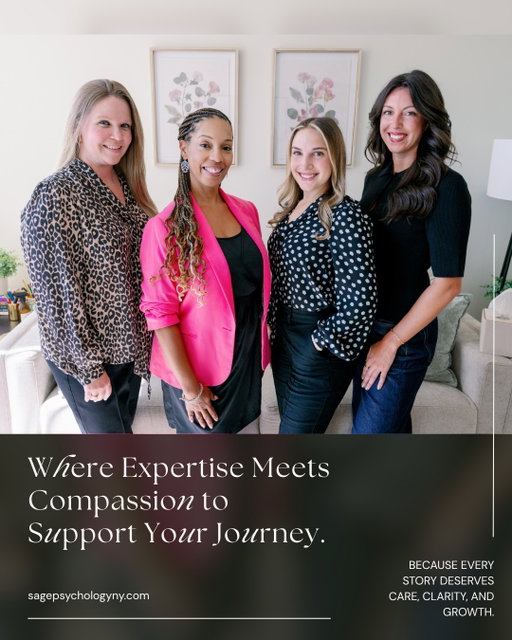 🌿 At Sage Psychology, our team is united by one mission: to provide evidence-based care with compassion, clarity, and understanding.

From evaluations to therapy and consultations, we tailor every service to meet your unique needs, because no two stories are the same. ✨

💡 Whether supporting children, teens, adults, couples, or families, our highly trained professionals are here to walk with you every step of the way.

Because every story deserves care, clarity, and growth. 💙
👉 Meet our team and learn more about our approach at sagepsychologyny.com/about

📩 Ready to begin? Book your consultation today. We are here to help.

#SagePsychology #MentalHealthCare #TherapyWithCompassion #PsychologicalEvaluations #FamilySupport #AnxietyRelief #CognitiveBehavioralTherapy #NeuropsychologicalEvaluations #PsychoeducationalTesting #ChildAndFamilyTherapy #EvidenceBasedCare #MentalHealthAwareness