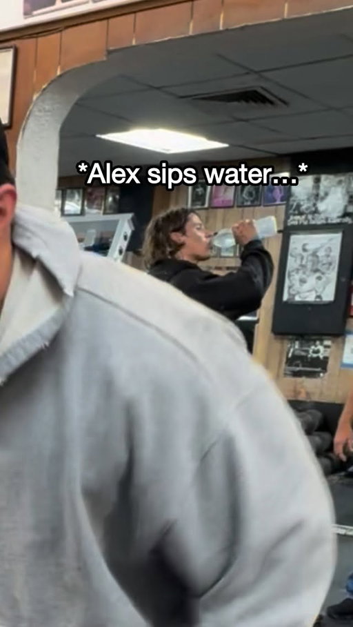Alex didn’t get the “no water” memo I guess 😭 #gym #motivation #diamondgym
