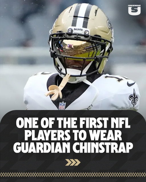 Chris Olave became one of the first NFL players to wear the new Guardian Chinstrap in game during Sunday’s matchup against the Chicago Bears. Olave had 98 receiving yards and 2 TDs.

#uniswag
