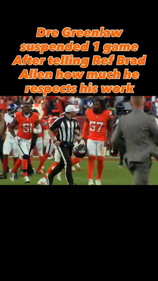 The #nfl is suspending Dre Greenlaw for one game for reminding official Brad Allen how bad he is