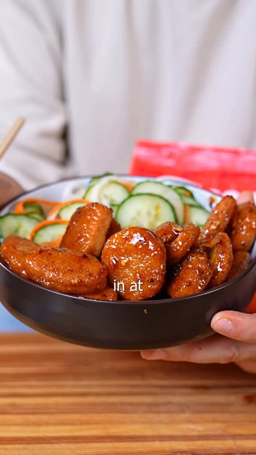 Hot Honey @impossible_foods Chicken Nuggets are incredibly delicious and crispy. See recipe below to make it at home

Recipe:

Air fryer Impossible Chicken Nuggets:

Heat air fryer at 350F
Air fry
5 nuggets for 7 minutes 
10 nuggets for 8 minutes 

Hot Honey Ingredients:

1 cup honey (use a good quality wildflower or clover honey)
1 tablespoon chili oil
1 teaspoon avocado oil
1 teaspoon chili powder
½ teaspoon crushed red pepper flakes (adjust for spice level)
Optional but awesome: a small pinch of salt or smoked paprika for depth

Instructions:
Warm it up:
In a small saucepan, combine the honey, chili oil, and avocado oil over low heat. Don’t let it boil — just warm it until it loosens up (about 2–3 minutes).
Add the spice:
Stir in the chili powder and crushed red pepper flakes. Let it gently infuse for another 2–3 minutes, stirring often.
Infuse & rest:
Turn off the heat and let the mixture sit for 5–10 minutes so the flavors deepen.
Strain (optional):
If you prefer a smooth hot honey, strain out the pepper flakes. If you like it rustic, leave them in for extra kick and texture.

Cucumber Salad Ingredients: 

1 cup cucumber, thinly sliced (Persian or English cucumber works best)
1 cup carrot, julienned or thinly shredded
1 cup daikon radish, julienned or thinly shredded
½ cup rice vinegar (or white vinegar if you prefer sharper acidity)
¼ cup water
1–2 tablespoons soy sauce (adjust to taste)
1½–2 tablespoons 0-calorie sweetener (like monk fruit, erythritol, or stevia blend)
Optional: a pinch of salt, toasted sesame seeds, or a drizzle of sesame oil for finish

#impossiblepartner #itsimpossible