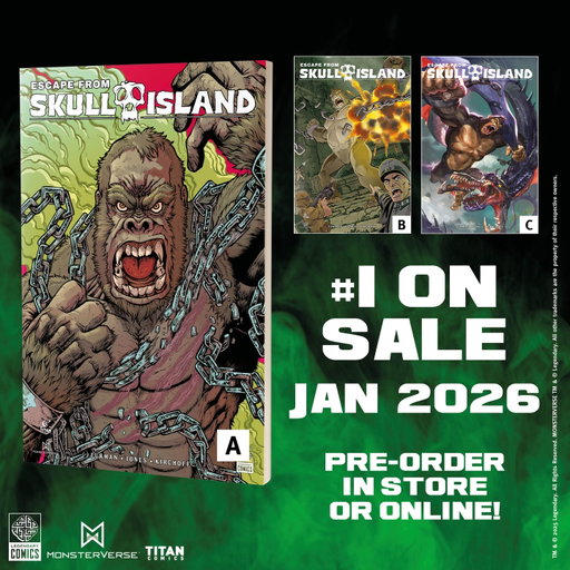 Spinning out of RETURN TO SKULL ISLAND...

Get ready to ESCAPE FROM SKULL ISLAND in January! From the same colossal creative team Simon Furman and Christopher Jones, this is an official Monsterverse continuation of Legendary’s Skull Island: The Animated Series.

Swipe to check out these new covers including from series artist @chrisjonesart and @thewolfmaria, @yune_sunghan! 

Pre-order now from your local comic shop or @forbiddenplanet for UK/Europe fans!

Plus, RETURN TO SKULL ISLAND Vol. 1 graphic novel collection (out Feb 2026) is available to pre-order now! Link in bio. 

Written by @dryagin124, with art by @chrisjonesart!

#monsterverse #skullisland #escapefromskullisland #returntoskullisland #comicbook #comics